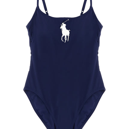 Polo Ralph Lauren Blue Nylon One-Piece Swimsuit