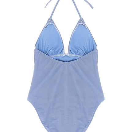 Polo Ralph Lauren Blue Nylon One-Piece Swimsuit