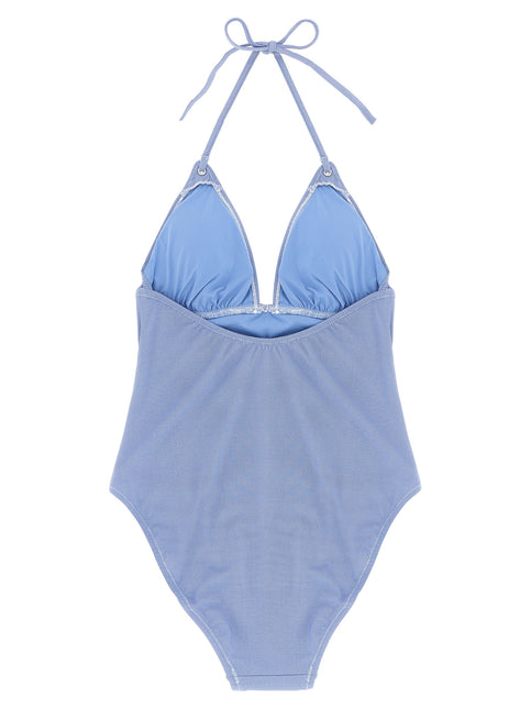 Polo Ralph Lauren Blue Nylon One-Piece Swimsuit Polo Ralph Lauren