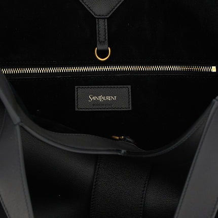 Saint Laurent Black Calfskin Tote Bag
