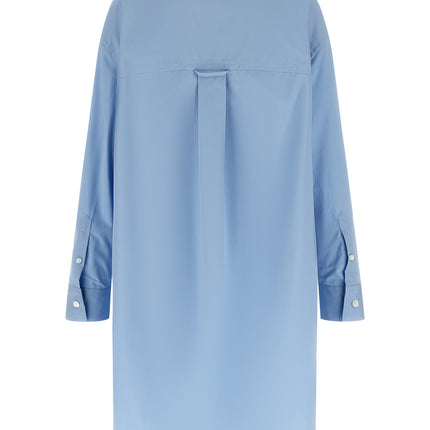 Ami Paris Blue Cotton Midi Dress