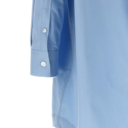 Ami Paris Blue Cotton Midi Dress