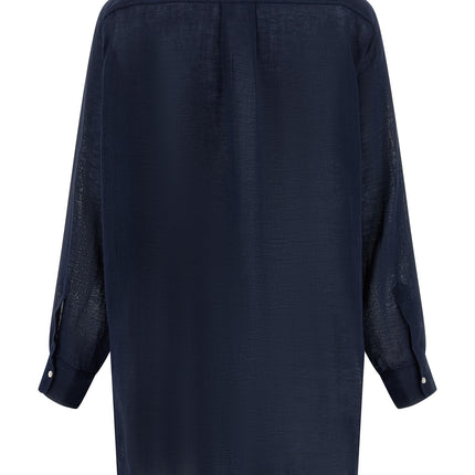 Polo Ralph Lauren Blue Organic Cotton Blouse