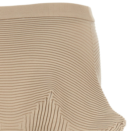 Issey Miyake Beige Polyester Midi Skirt