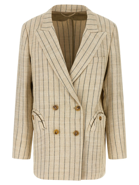 Blazé Milano Beige Cotton Blazer Blazé Milano