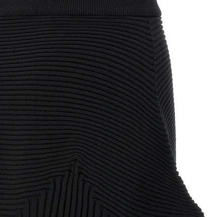 Issey Miyake Black Polyester Midi Skirt