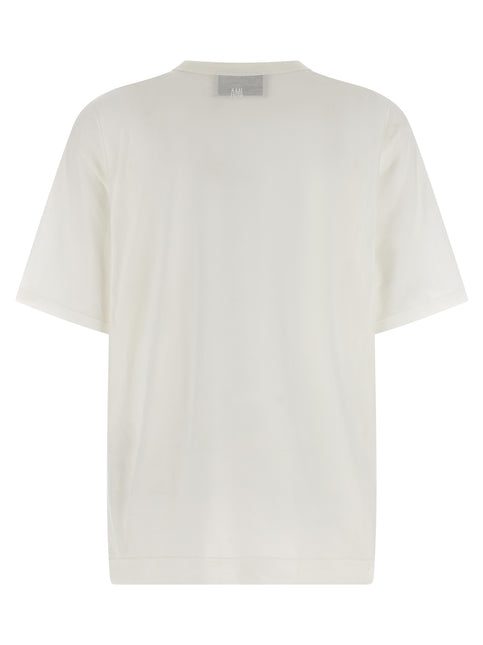 Ami Paris White Cotton T-Shirt Ami Paris