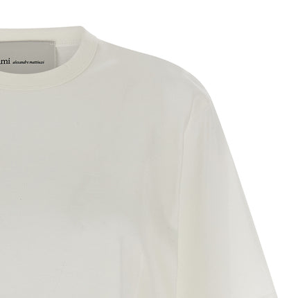 Ami Paris White Cotton T-Shirt