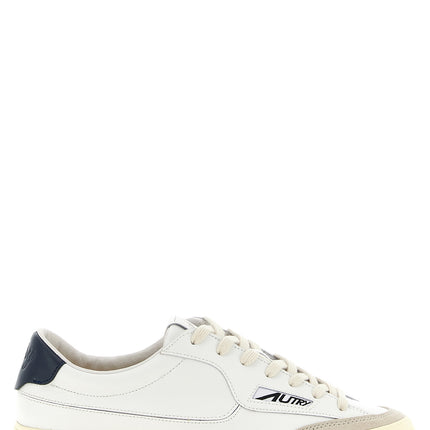 Autry White Cowhide Low Top Sneakers