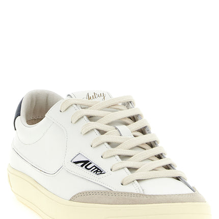 Autry White Cowhide Low Top Sneakers