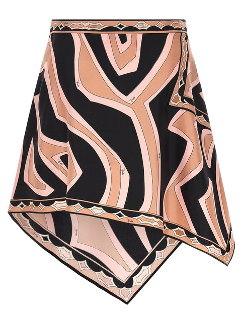 Emilio Pucci Multicolor Silk Long Skirt Emilio Pucci