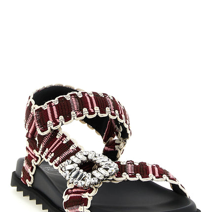 Roger Vivier Multicolor Polyester Flat Sandals