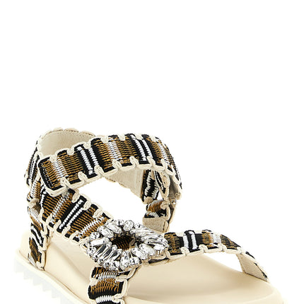 Roger Vivier Multicolor Polyester Flat Sandals