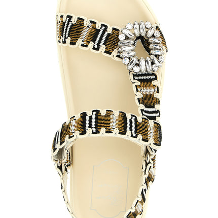 Roger Vivier Multicolor Polyester Flat Sandals