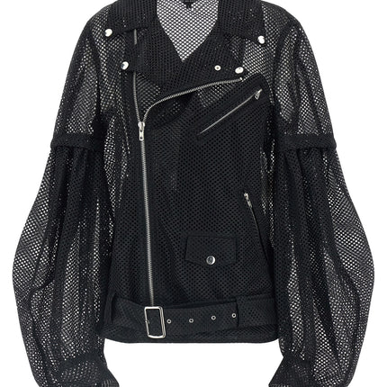 Comme Des Garçons Black Polyester Biker Jacket