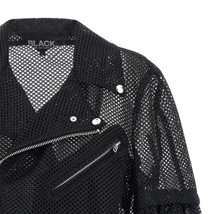 Comme Des Garçons Black Polyester Biker Jacket