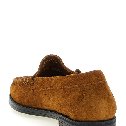 G.H. BASS Brown Cowhide Slip-On Loafers