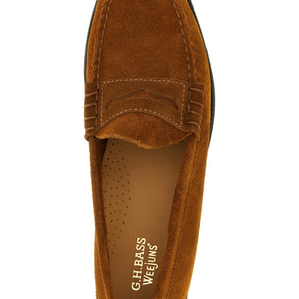 G.H. BASS Brown Cowhide Slip-On Loafers