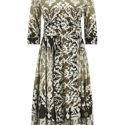 SAMANTHA SUNG Multicolor Cotton Midi Dress