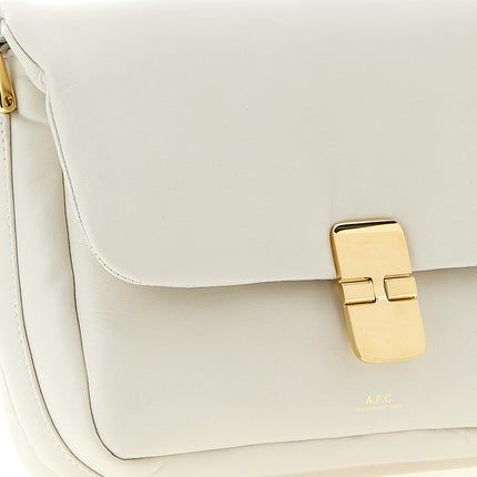 A.P.C. White Cowhide Crossbody Bag