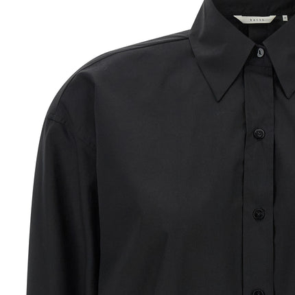 XACUS Black Cotton Blouse