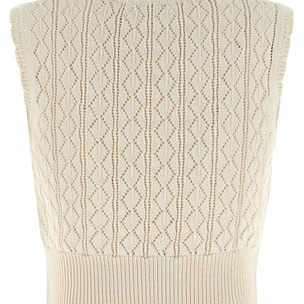 Vivienne Westwood Beige Cotton Sleeveles T-Shirt