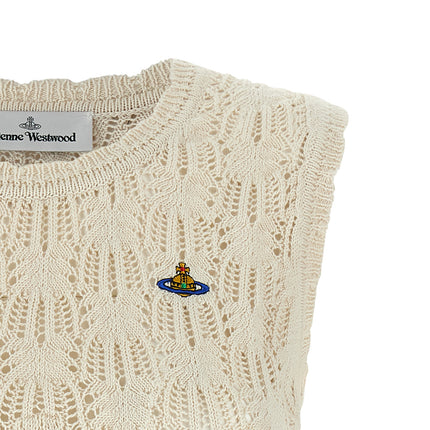 Vivienne Westwood Beige Cotton Sleeveles T-Shirt