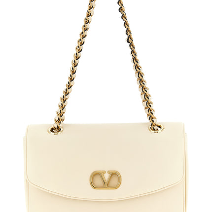 Valentino Garavani White Lamb Leather Shoulder Bag