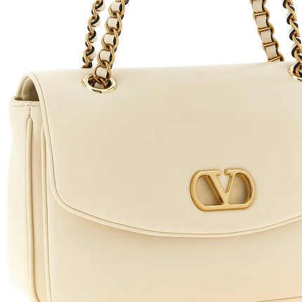 Valentino Garavani White Lamb Leather Shoulder Bag