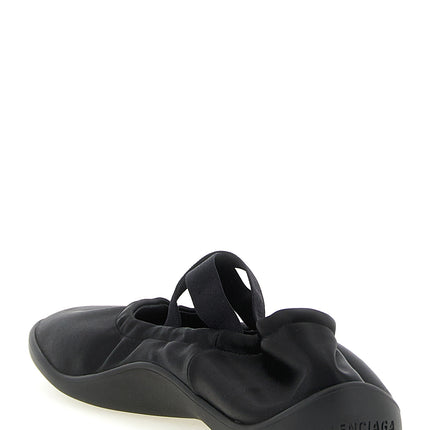 Balenciaga Black Polyester Ballet Flats