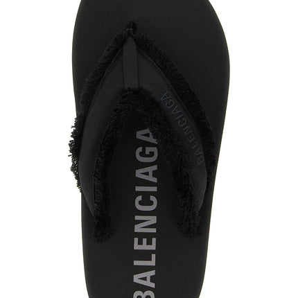 Balenciaga Black Viscose Slides