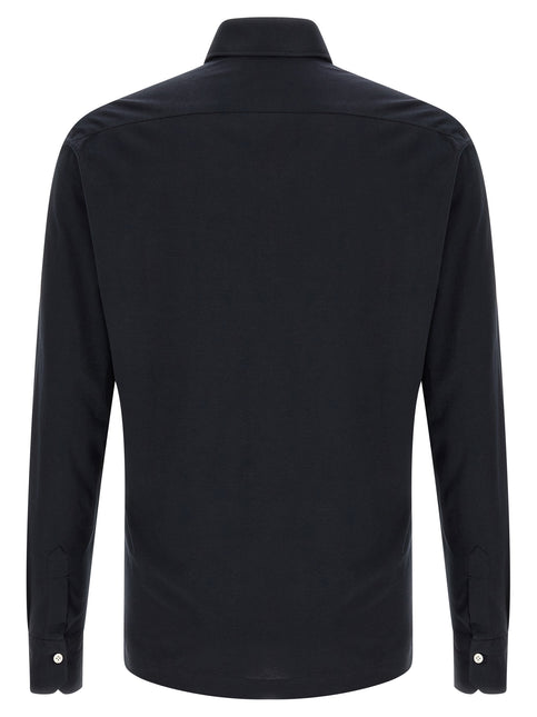 Kiton Blue Cotton Polo Shirt Kiton