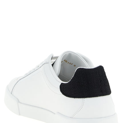 Dolce & Gabbana Bicolor Calfskin Low Top Sneakers