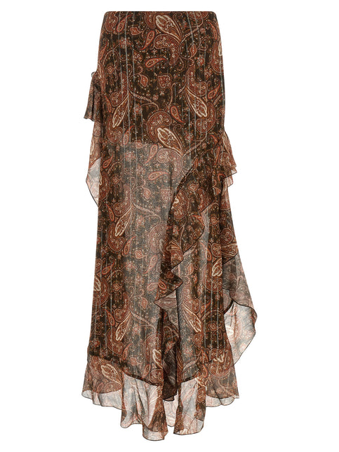 The Andamane Brown Viscose Mini Skirt The Andamane