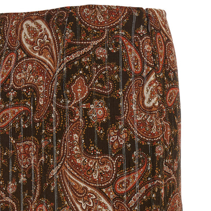 The Andamane Brown Viscose Mini Skirt