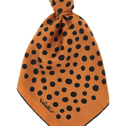 Valentino Garavani Brown Silk Scarf