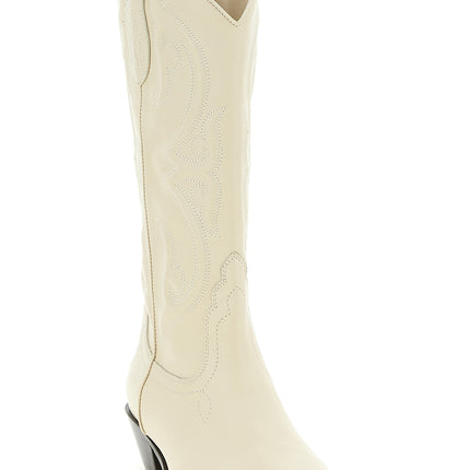 Sonora White Calfskin Chelsea Boots