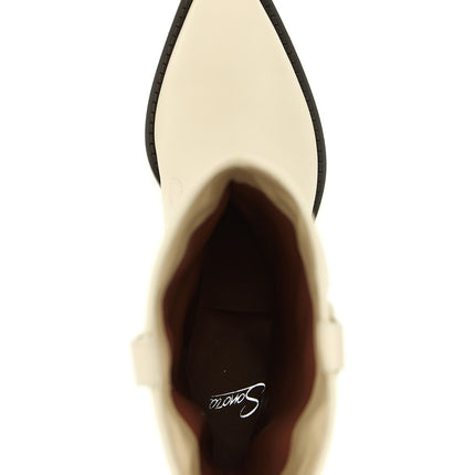 Sonora White Calfskin Chelsea Boots