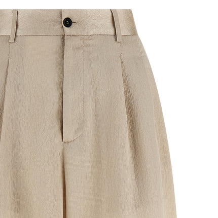 MAISON JEJIA Beige Polyester Casual Pants