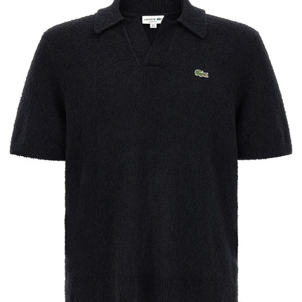 Lacoste Black Cotton Polo Shirt