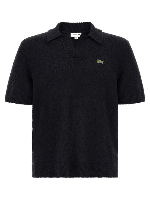 Lacoste Black Cotton Polo Shirt Lacoste