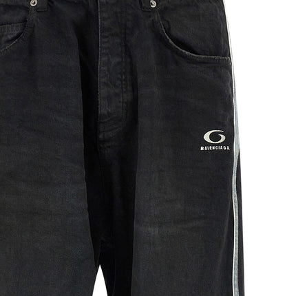 Balenciaga Black Cotton Flared Jeans