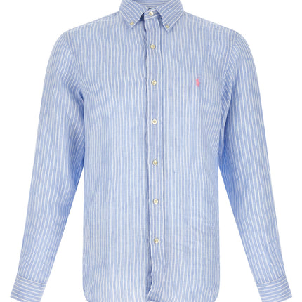 Polo Ralph Lauren Blue Linen Blouse