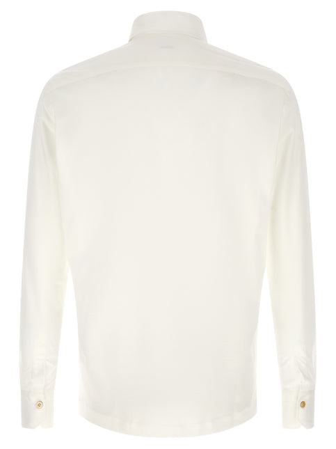 Kiton White Cotton Polo Shirt Kiton