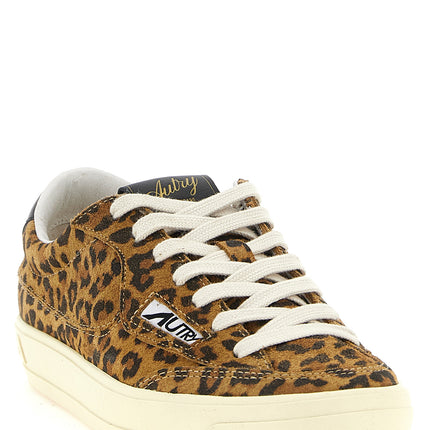 Autry Brown Cowhide Low Top Sneakers