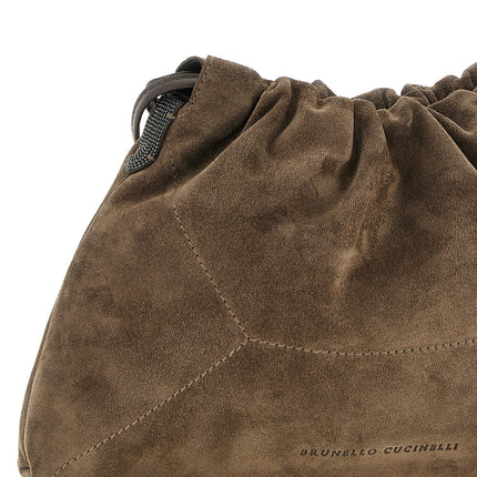 Brunello Cucinelli Brown Calfskin Clutch Bag