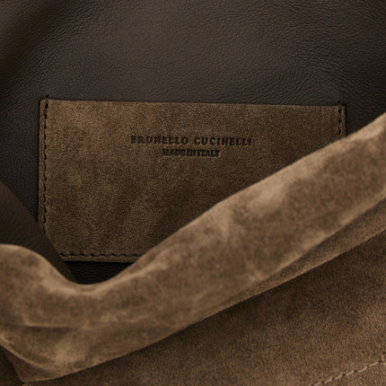 Brunello Cucinelli Brown Calfskin Clutch Bag