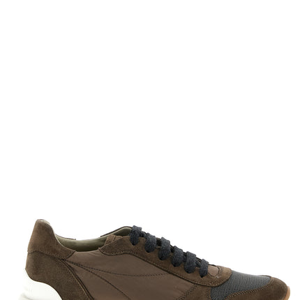 Brunello Cucinelli Bicolor Calfskin Athletic Sneakers