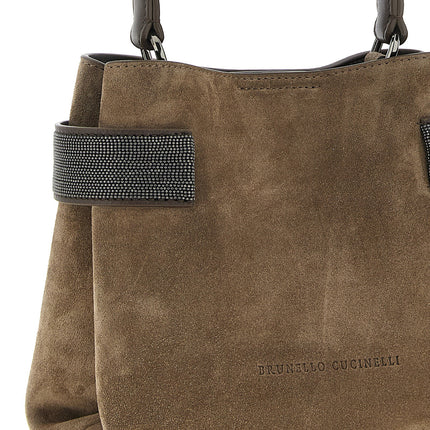 Brunello Cucinelli Brown Calfskin Handbag