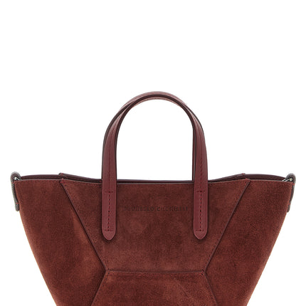 Brunello Cucinelli Bordeaux Calfskin Handbag